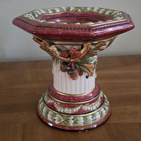 Fitz and Floyd Vintage Ceramic Candleholder – Equestrian Chestnut Fall Decor - Picture 3 of 13